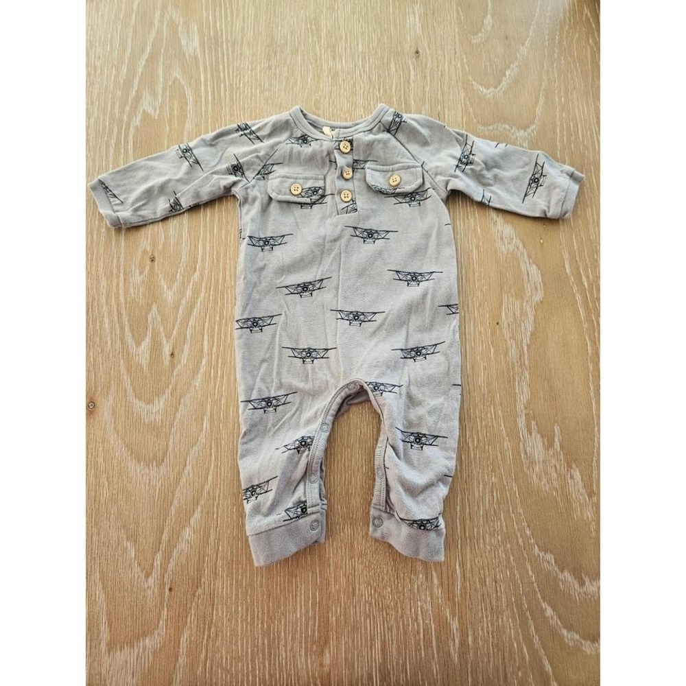 City mouse baby boy organic romper‎ 0-3 mos